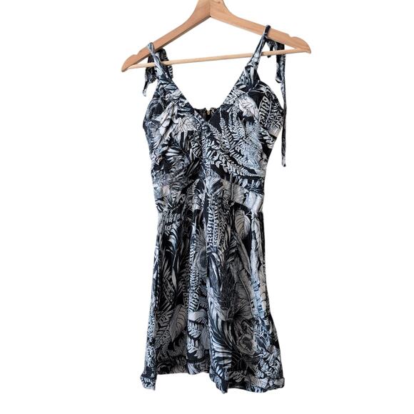 Agua Bendita Blue Floral Mini Dress Small Viscose Sierra Helios $200 Vacation - Picture 8 of 13